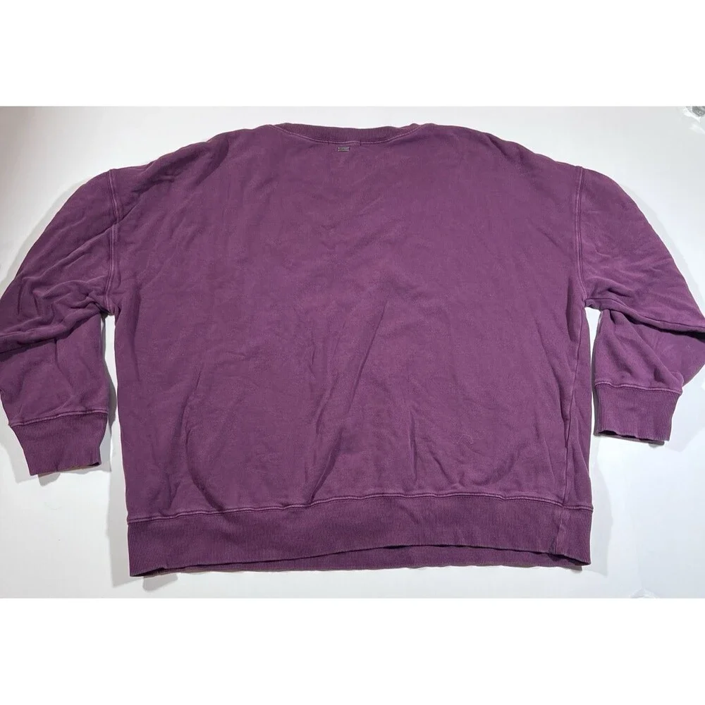 O'Neill Retro Floral Wave Graphic Crewneck Pullover Sweatshirt Oversized Large - Picture 7 of 8